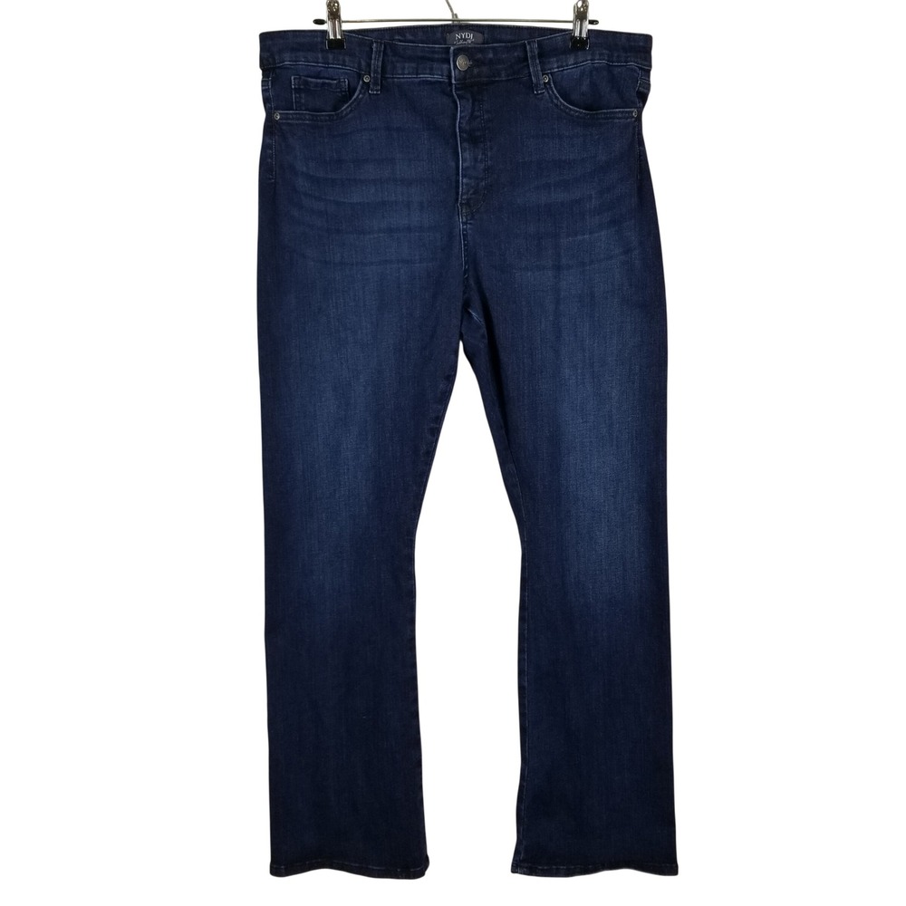 NYDJ Le Silhouette Slim Bootcut Jeans Dark Wash Lift Tuck 16P Petite Denim